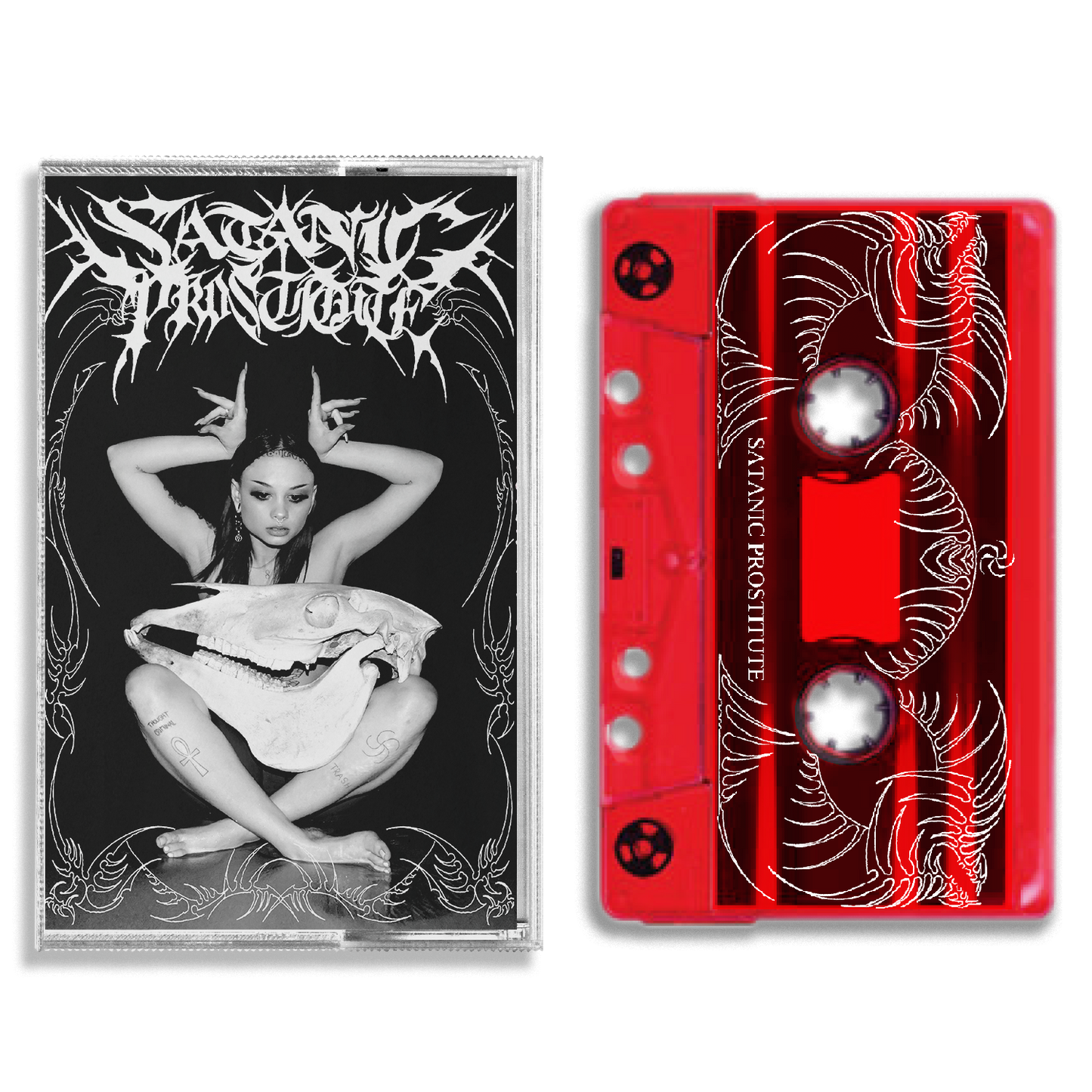 The Line/Satanic Prostitute Cassette - Red
